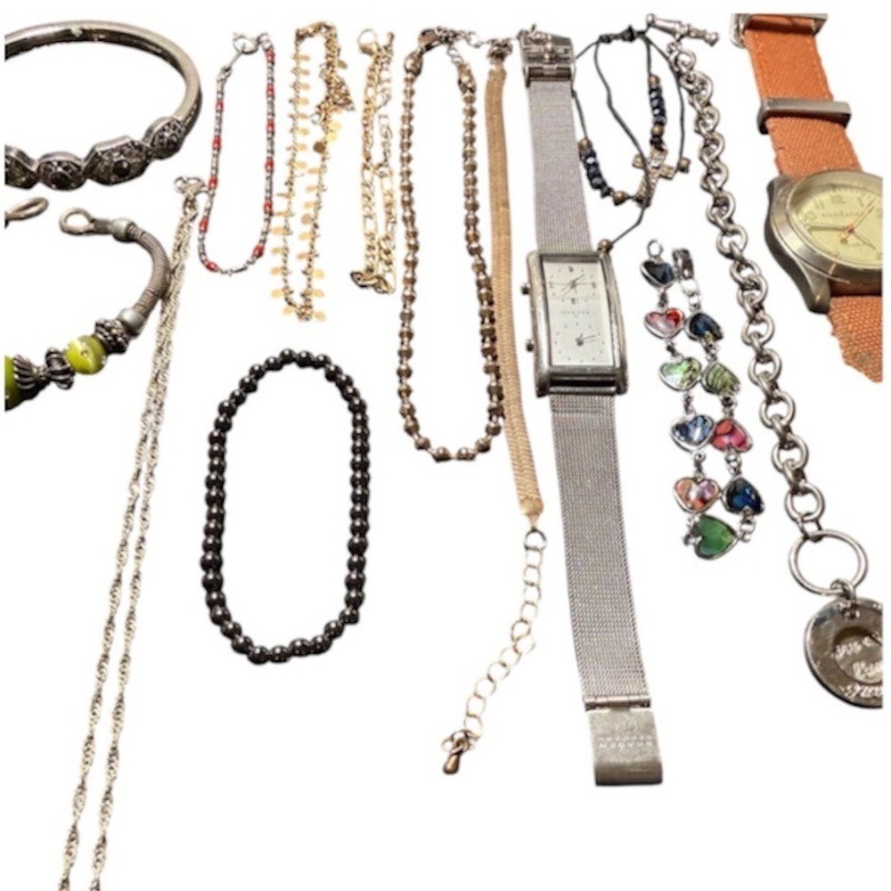 Mixed Jewelry Watch Lot Skagen Sundance Necklaces Bracelets Abalone Hearts